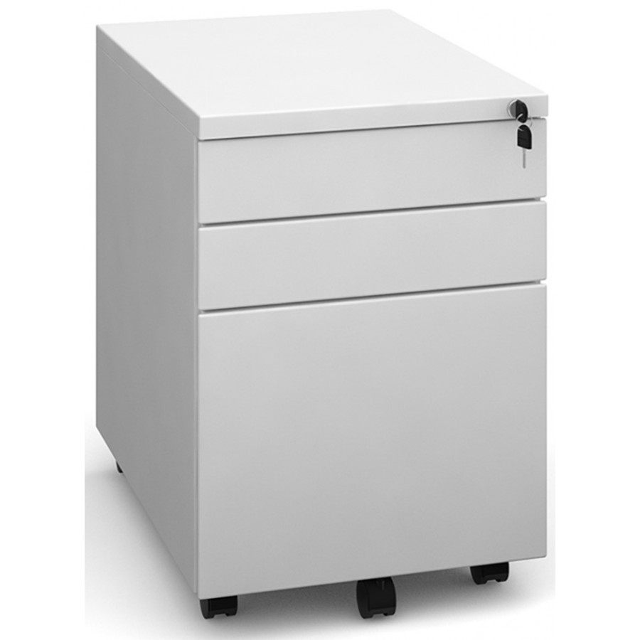 3 Drawer Mobile Steel Pedestal